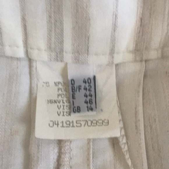 📍SOLD📍Vintage cream striped midi skirt with belt - Picture 3 of 6